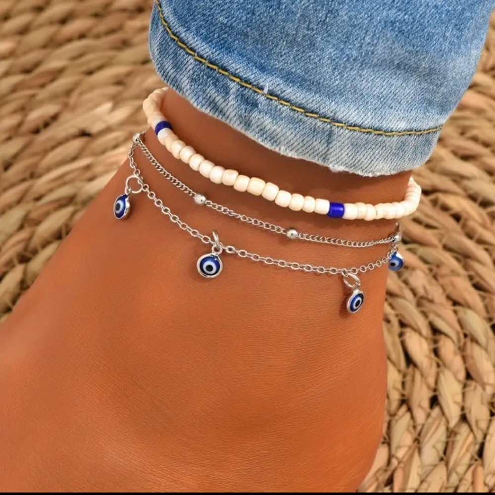 3 Pc Devil Chain Anklet